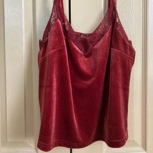 forever 21 velvet cropped tank top